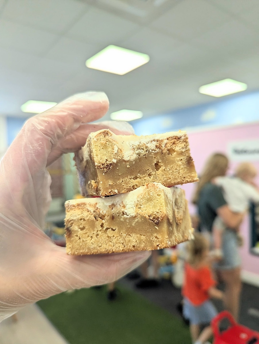 A wooden ice lolly at the role play ice cream stand